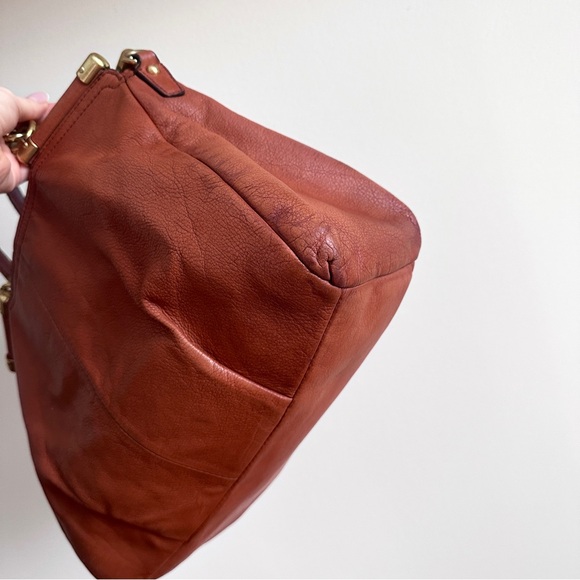 Coach Leather Madison Pinnacle Drifter Satchel in Cognac colour - Picture 5 of 15